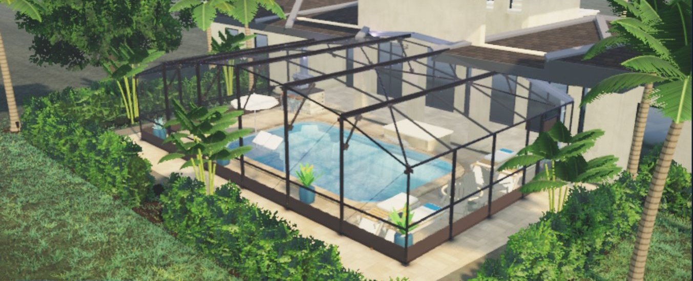 Enclosure render in daylight